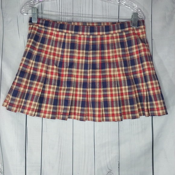 Brandy Melville John Galt School Girl Plaid Mini Skirt One Size - Picture 6 of 9